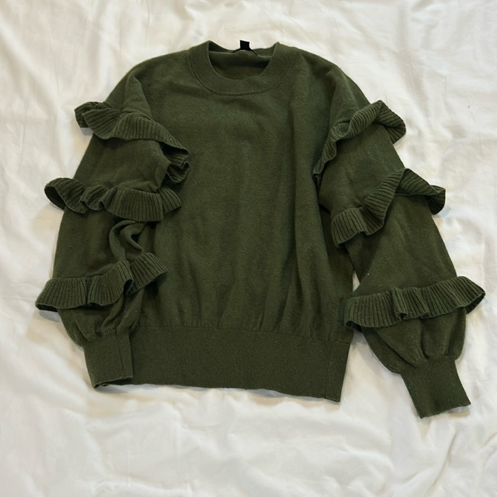 J Crew Green Sweater